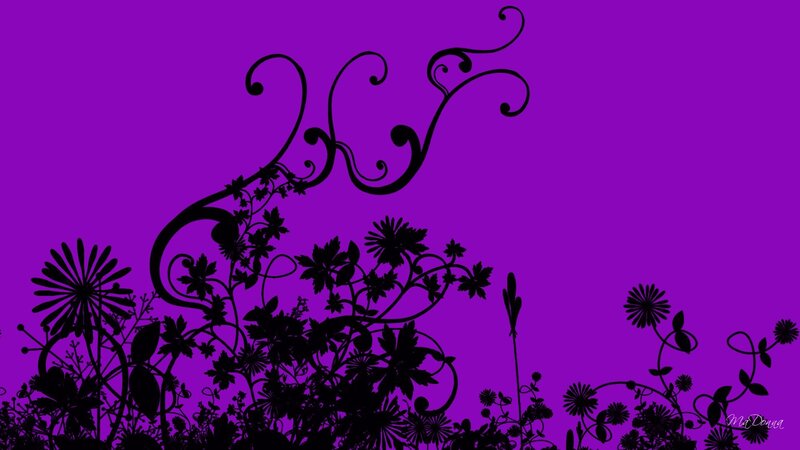 Black Floral Silhouettes