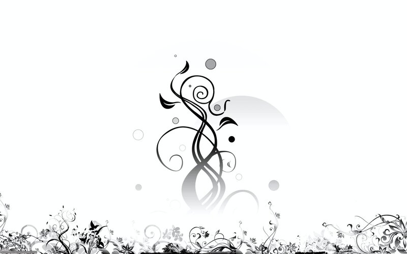 Black Floral Swirls — Minimalist