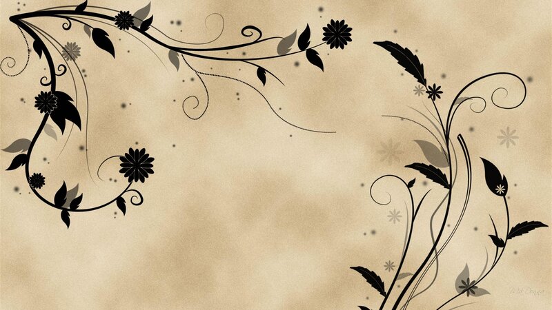 black floral vine design