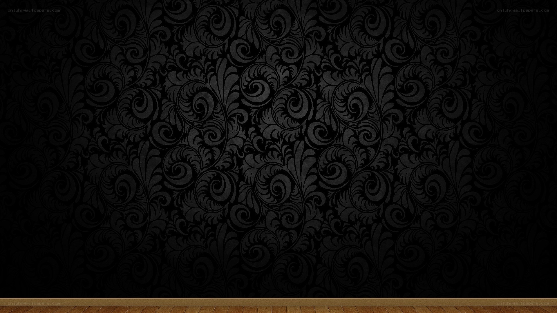 black floral wallpaper design