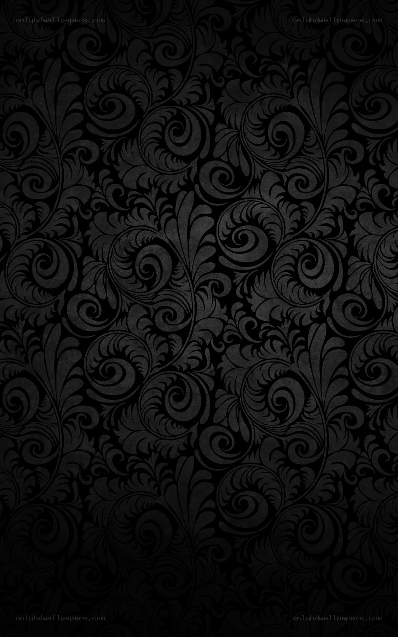 black floral wallpaper pattern