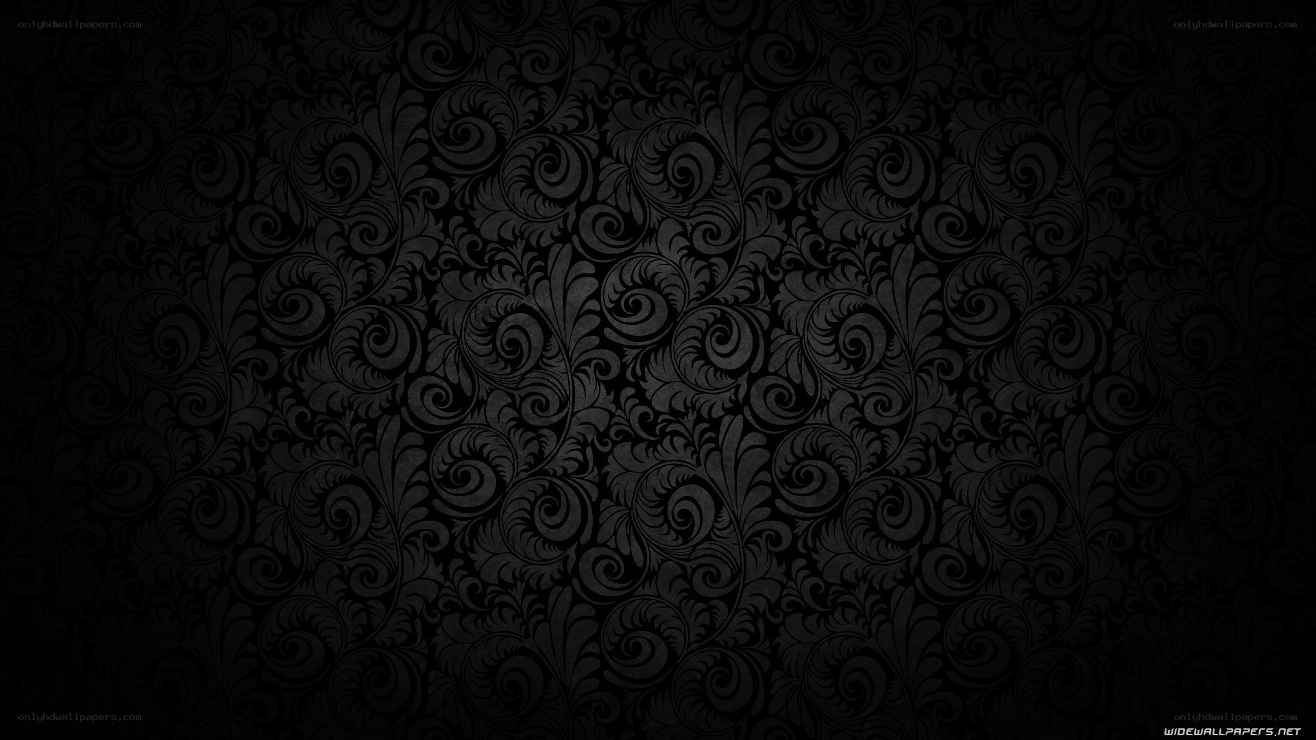 black floral wallpaper pattern