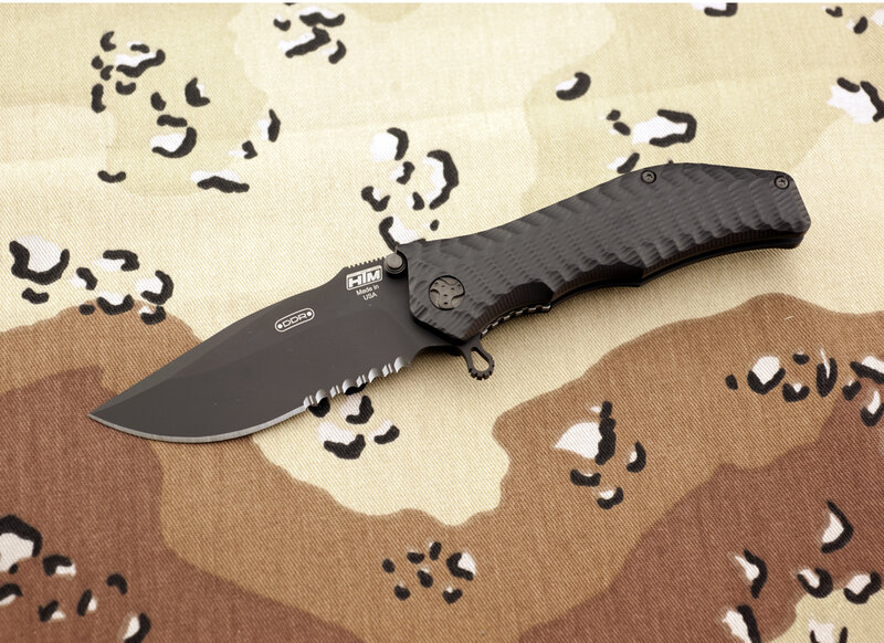 Black Folding Knife — Brown