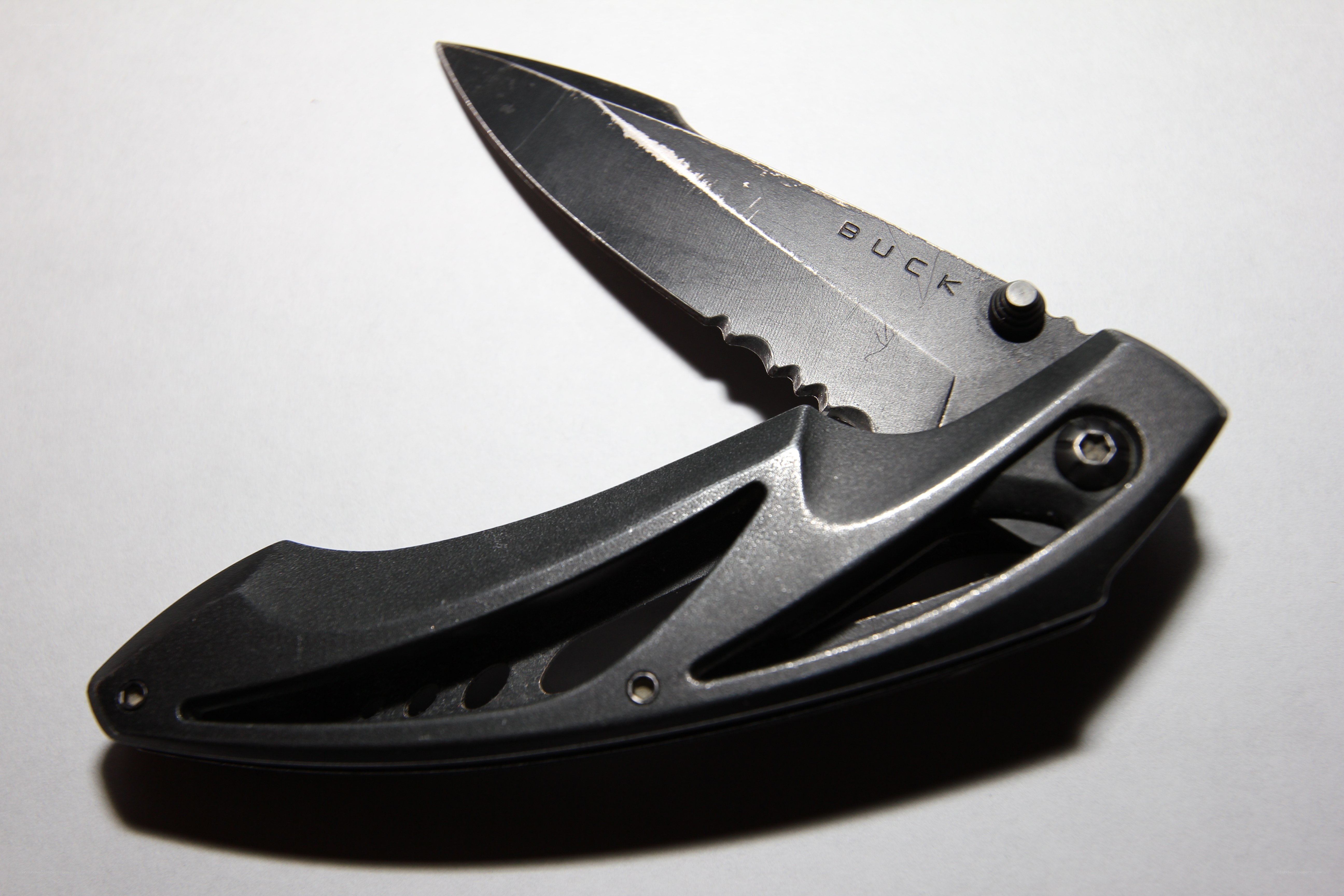 black folding knife