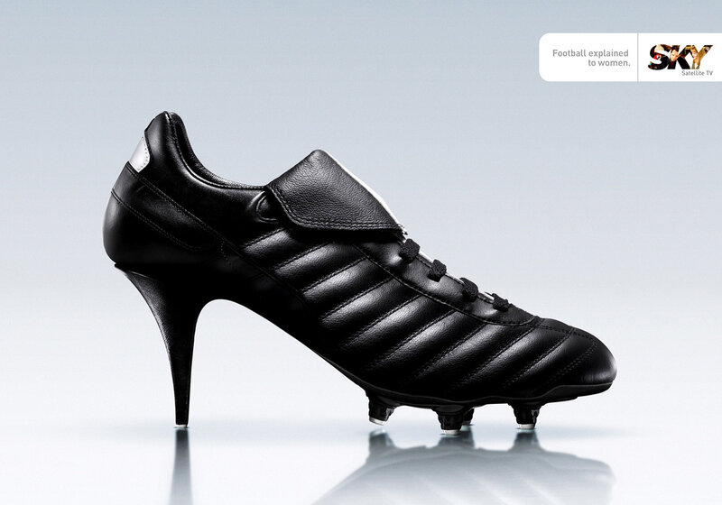 Black Football Boot with Heel