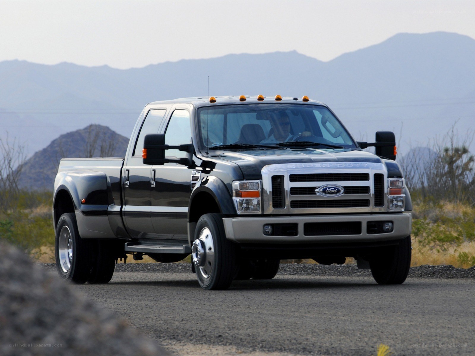black ford dually truck