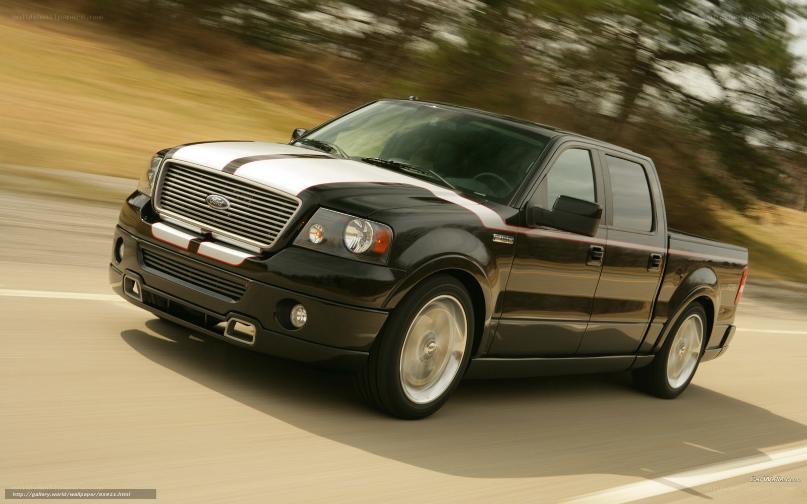 black ford f-150 in motion