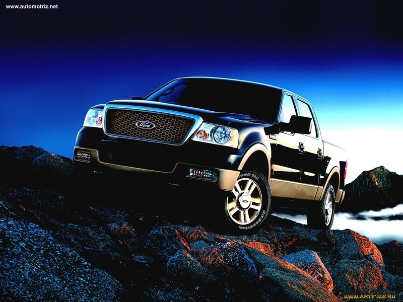 Black Ford F-150 on rocky terrain
