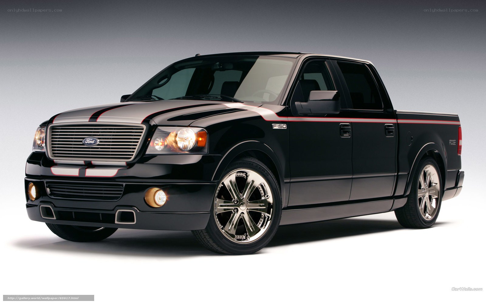 black ford f-150 pickup truck
