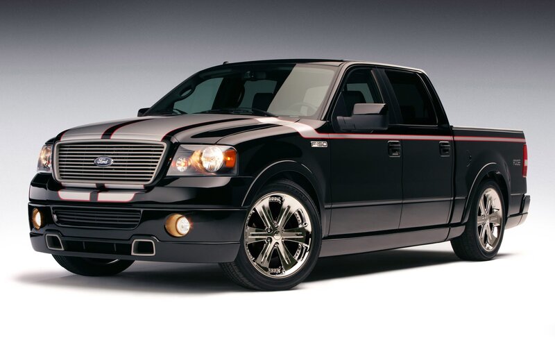 black ford f-150 pickup truck