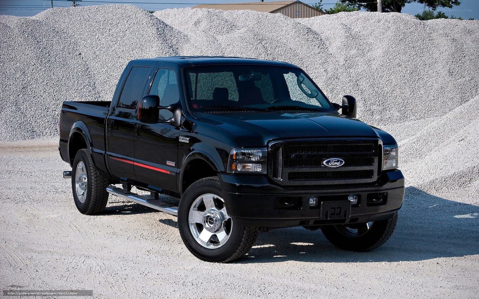 black Ford F-250 pickup truck