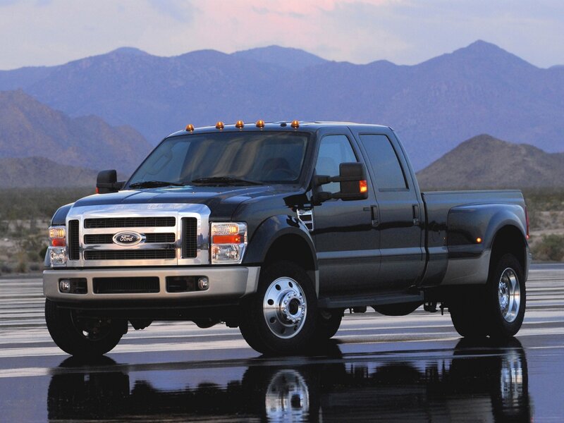 black Ford F-250 pickup truck