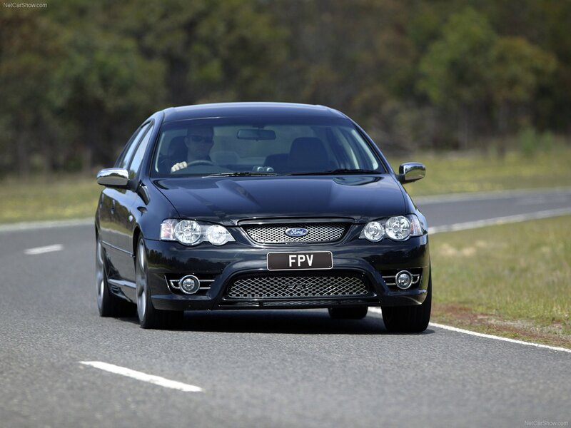 black ford falcon on road