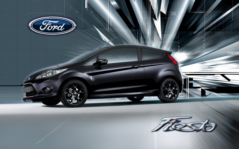 Black Ford Fiesta Car