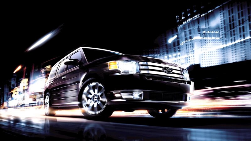 Black Ford Flex SUV — Dramatic