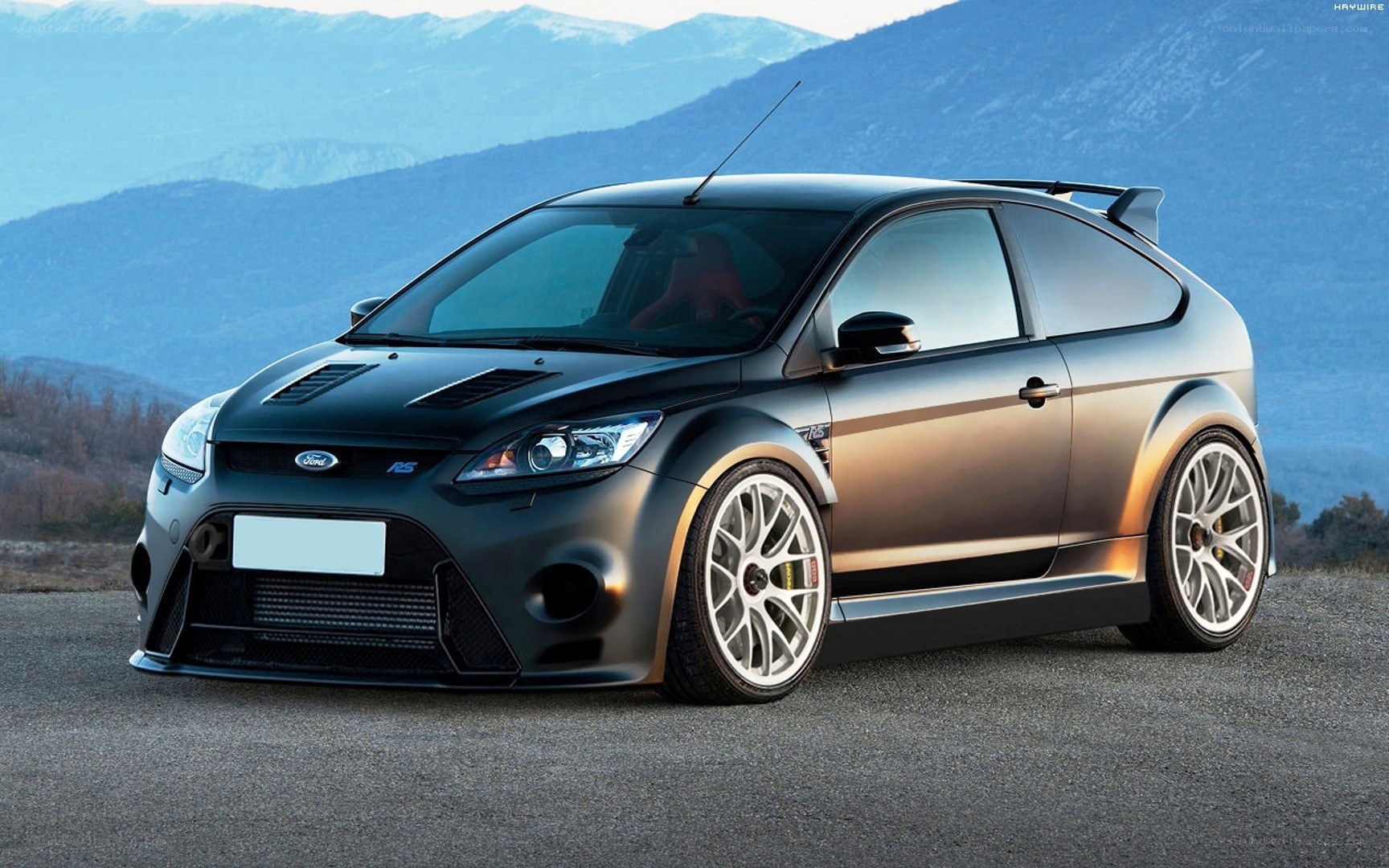 Black Ford Focus RS car