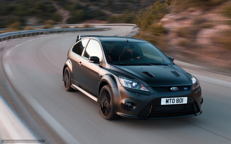 Black Ford Focus RS — Dynamic, Sunset, Photograph