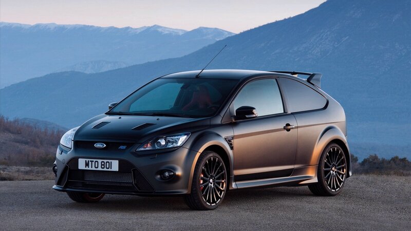 Black Ford Focus RS — Gray, Dramatic, Sunset