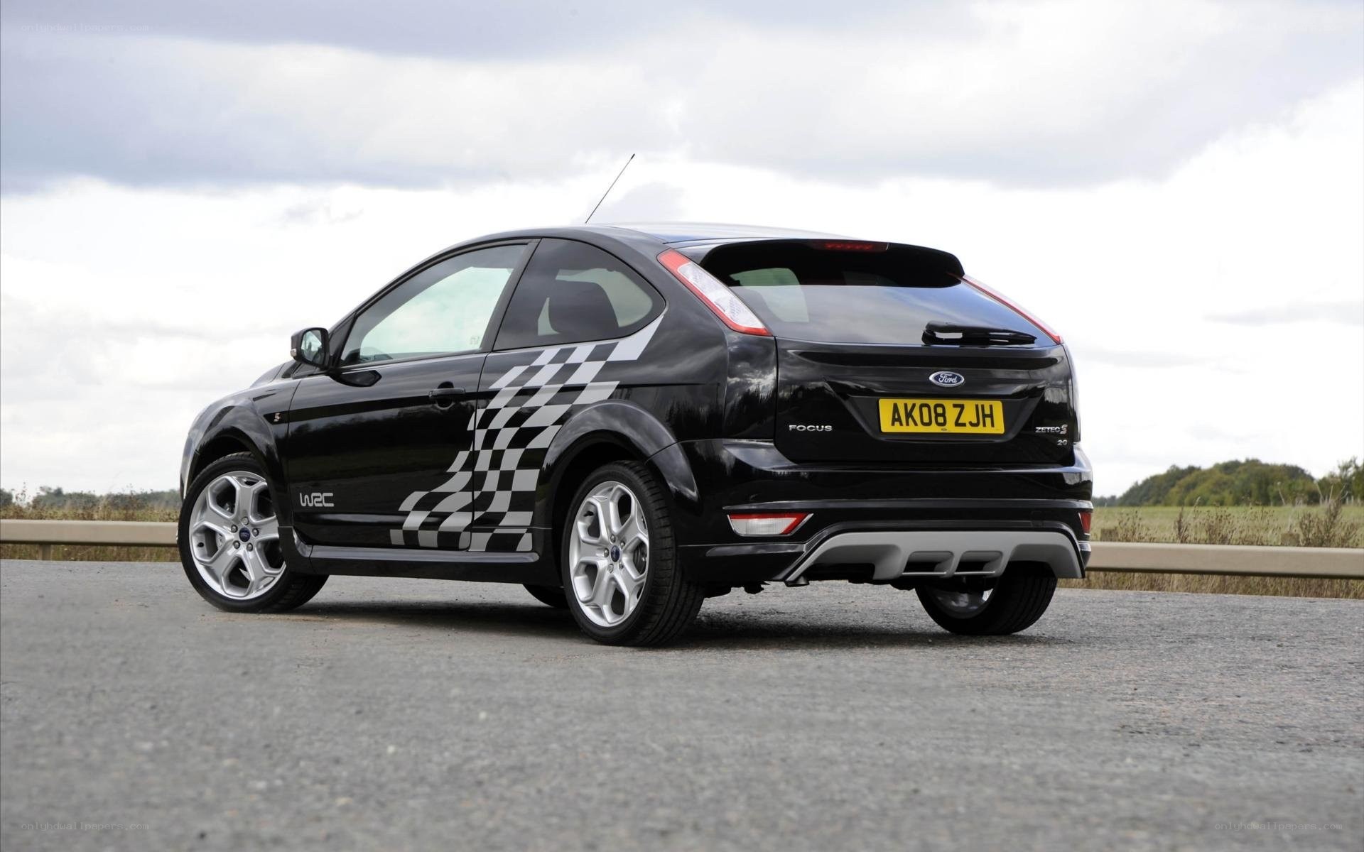 Black Ford Focus WRC car