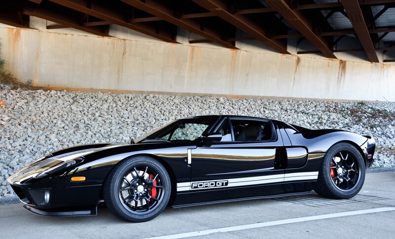 Black Ford GT Car — Dramatic, Afternoon