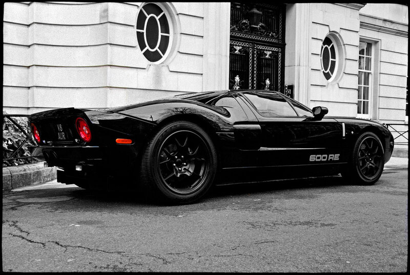 Black Ford GT parked outside