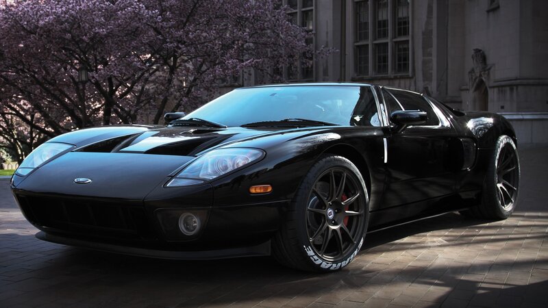 Black Ford GT sports car
