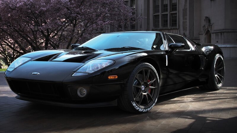 Black Ford GT sports car