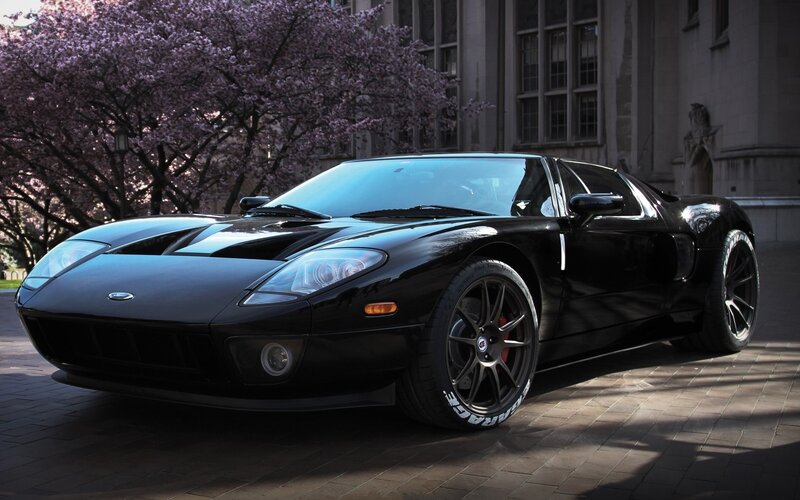 Black Ford GT sports car