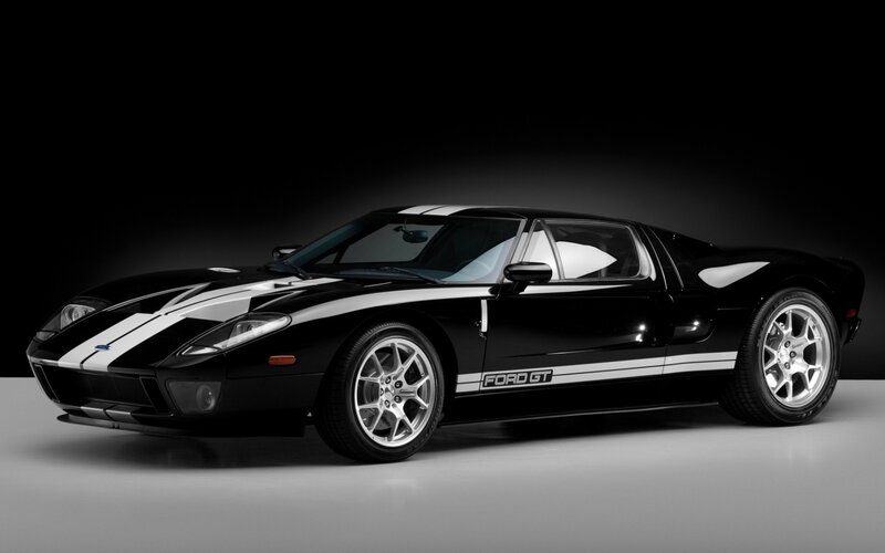 Black Ford GT sports car