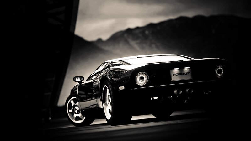 Black Ford GT sports car
