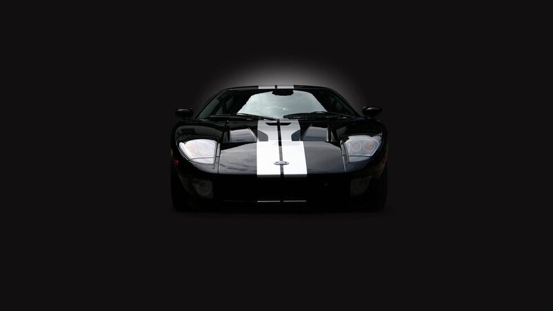 black ford gt sports car