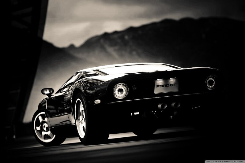 Black Ford GT sports car