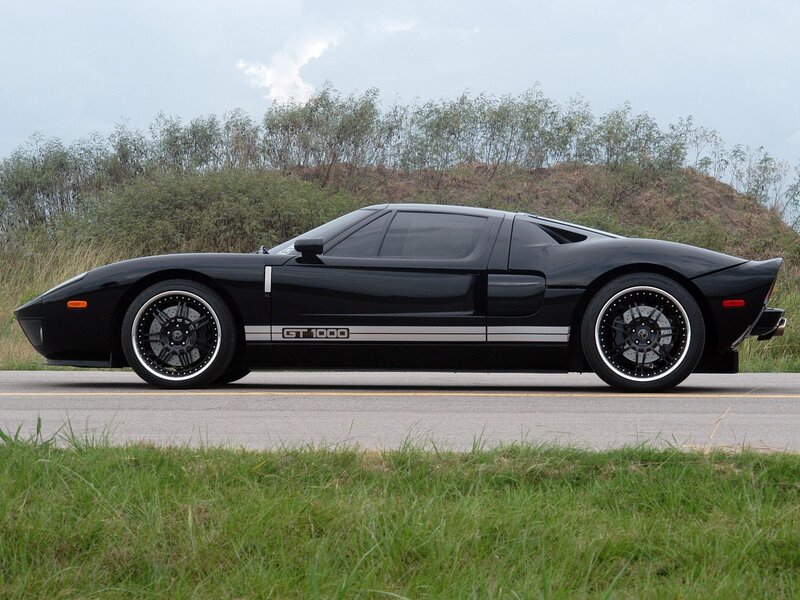 Black Ford GT1000 sports car
