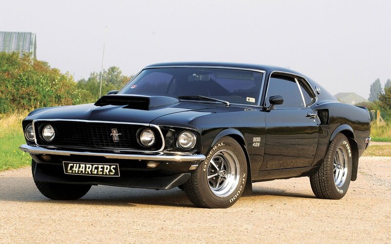 Black Ford Mustang Boss 429