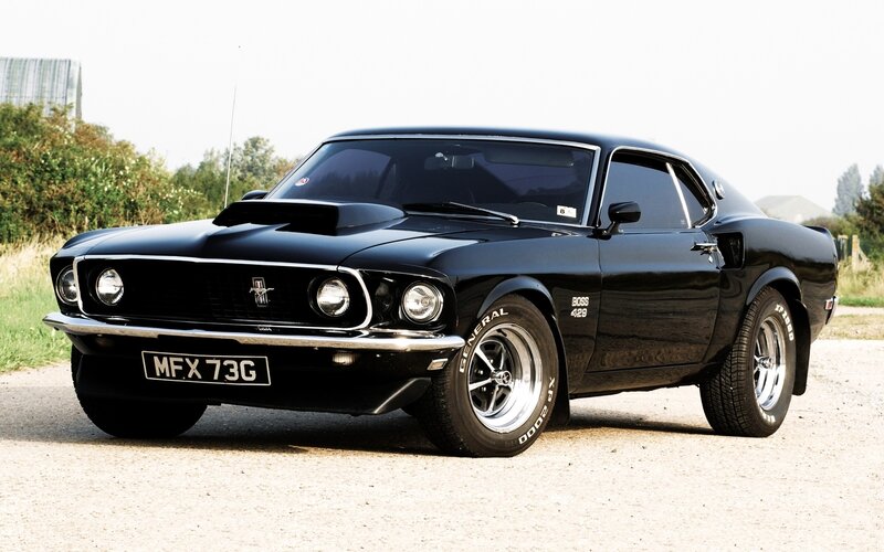 Black Ford Mustang Boss 429
