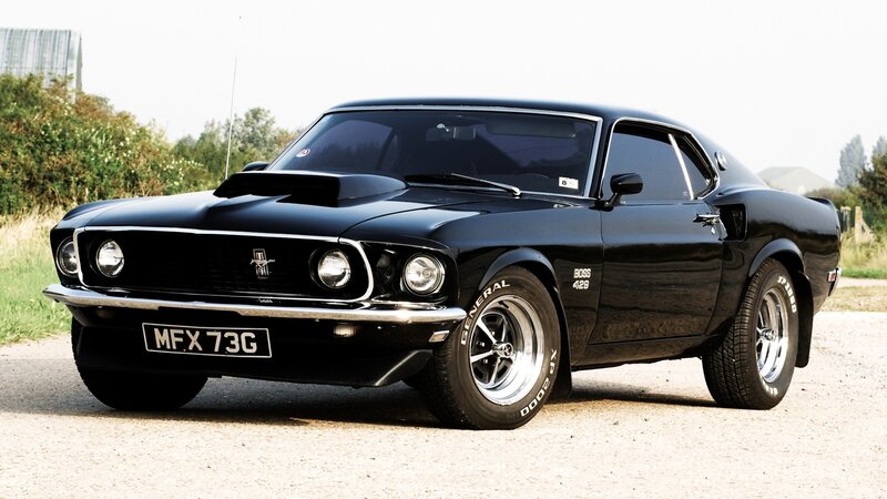 Black Ford Mustang Boss 429