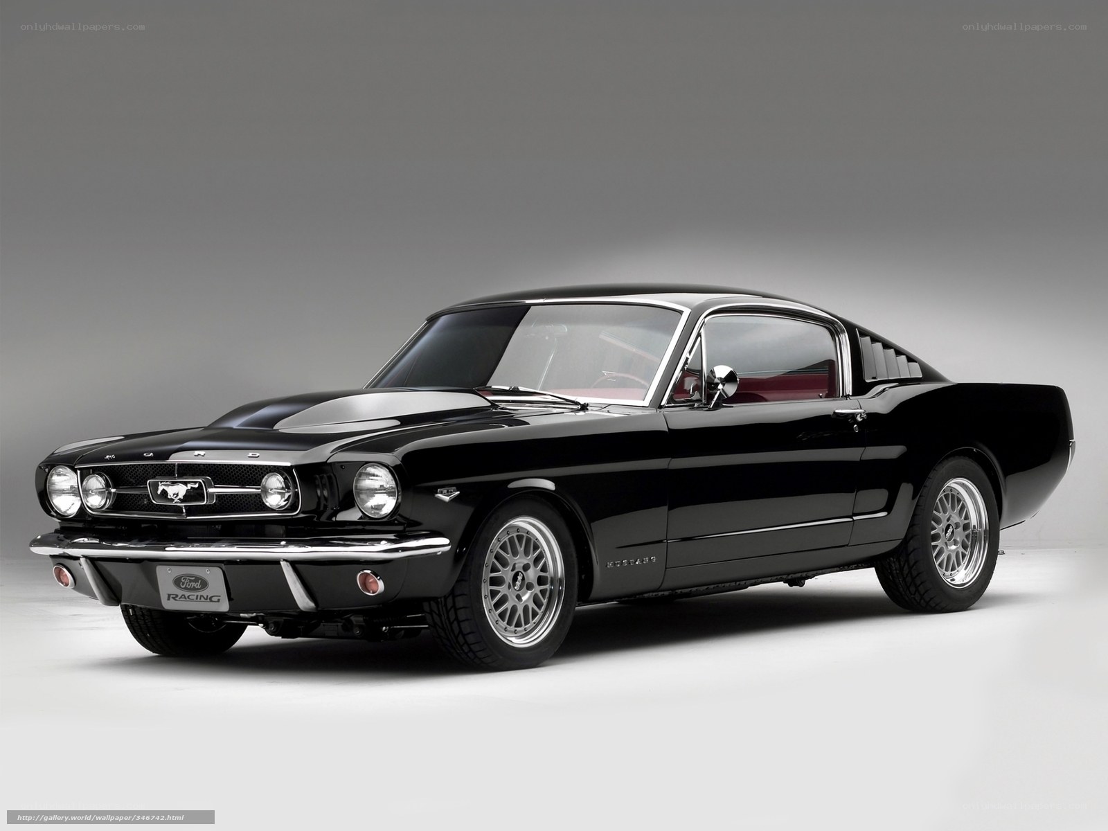 Black Ford Mustang classic car