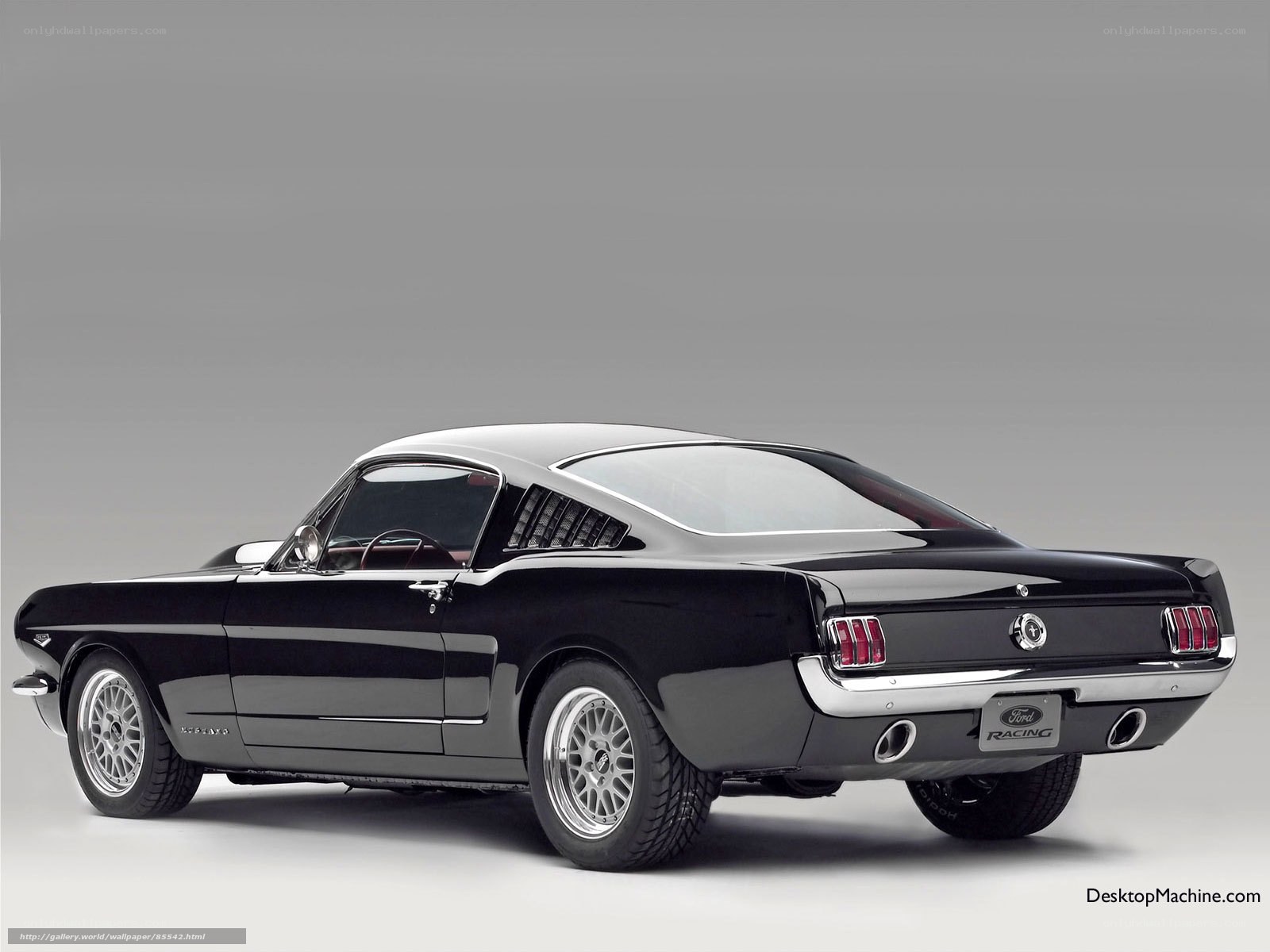 Black Ford Mustang classic car