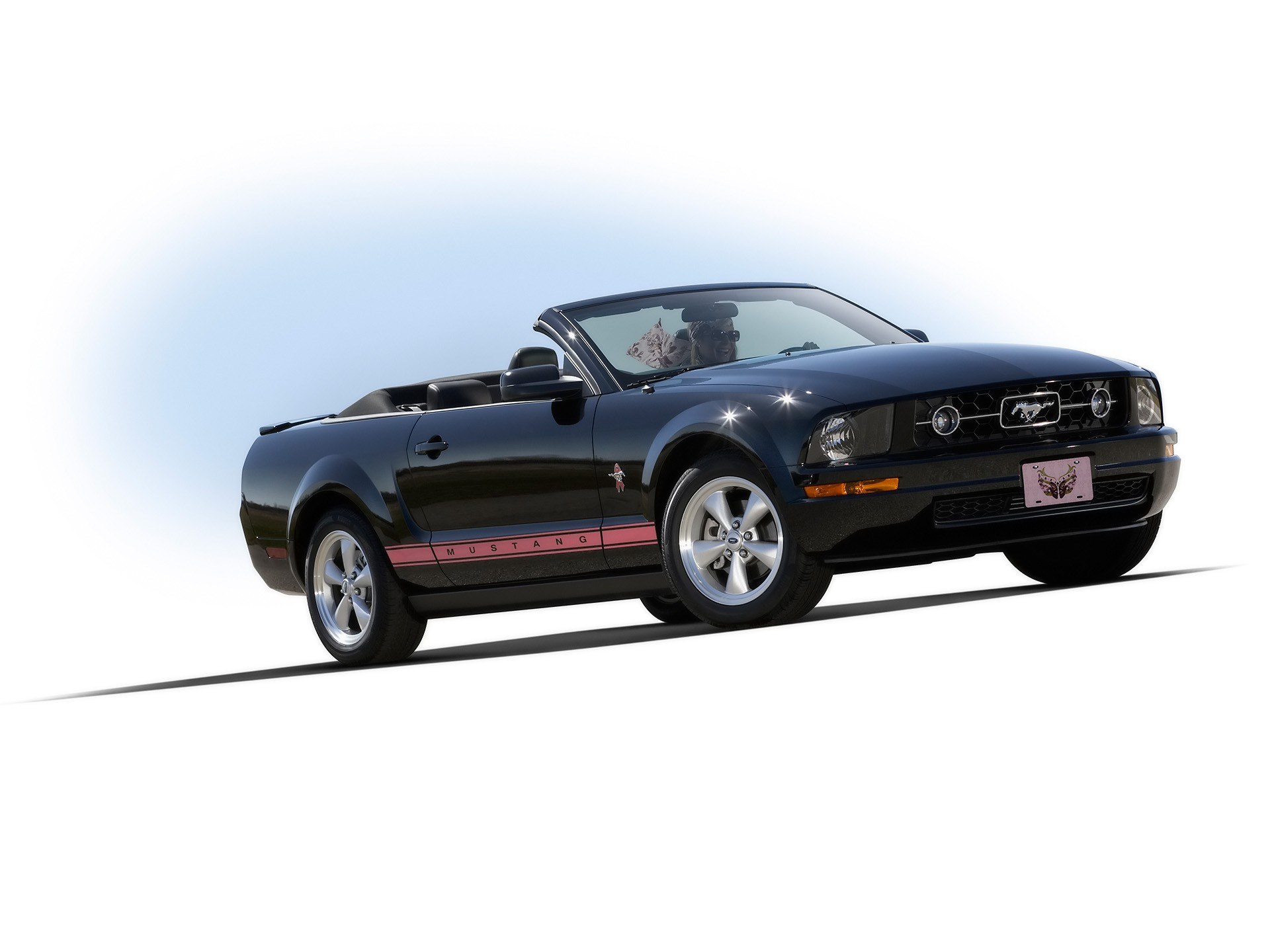 Black Ford Mustang convertible