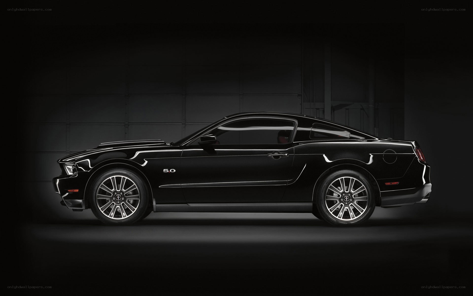 black ford mustang coupe