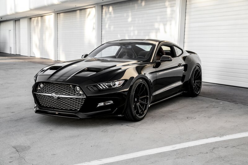 Black Ford Mustang — Dramatic, Afternoon, Photograph, Car