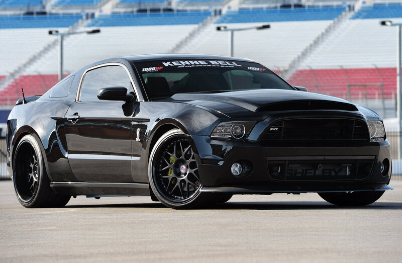 Black Ford Mustang — Dramatic, Afternoon, Photograph, Race Track