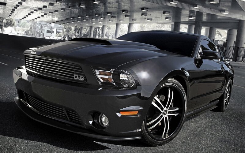 Black Ford Mustang — Dramatic, Photograph, Car, Underpass