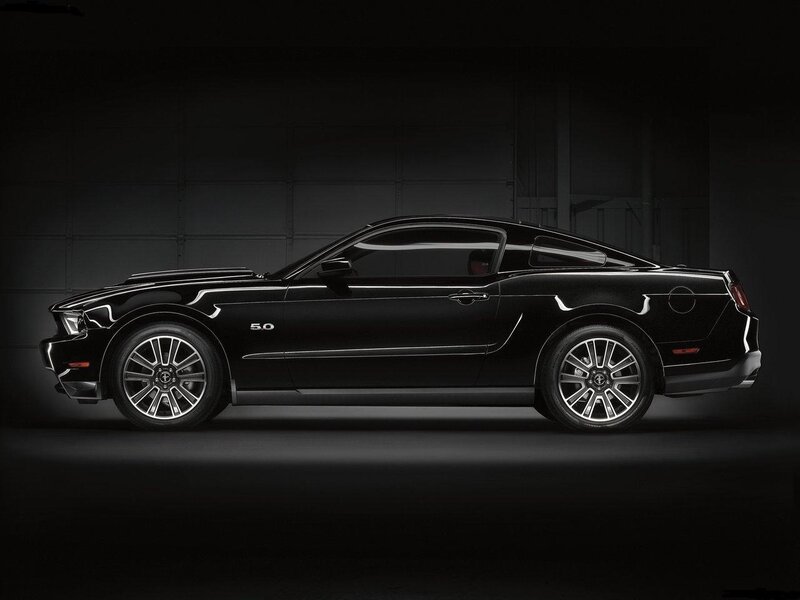 Black Ford Mustang — Dramatic, Photograph