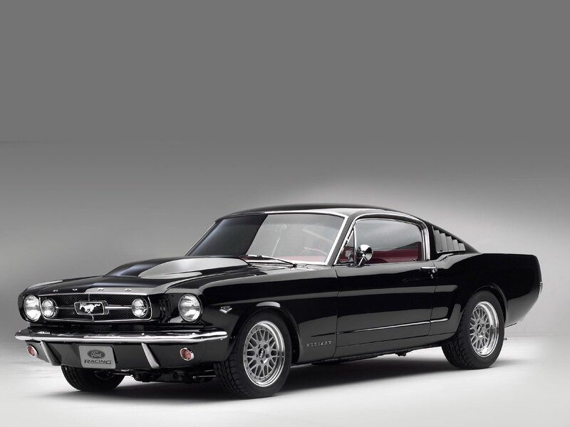 Black Ford Mustang Fastback