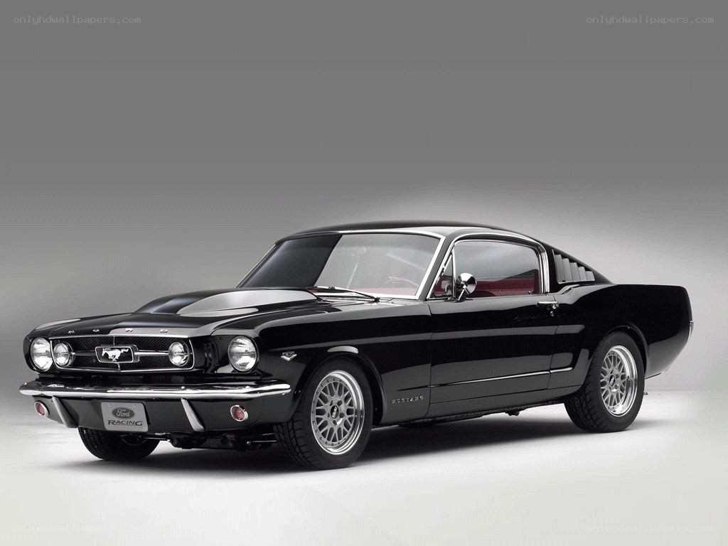 Black Ford Mustang Fastback