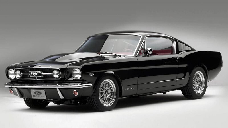 Black Ford Mustang Fastback