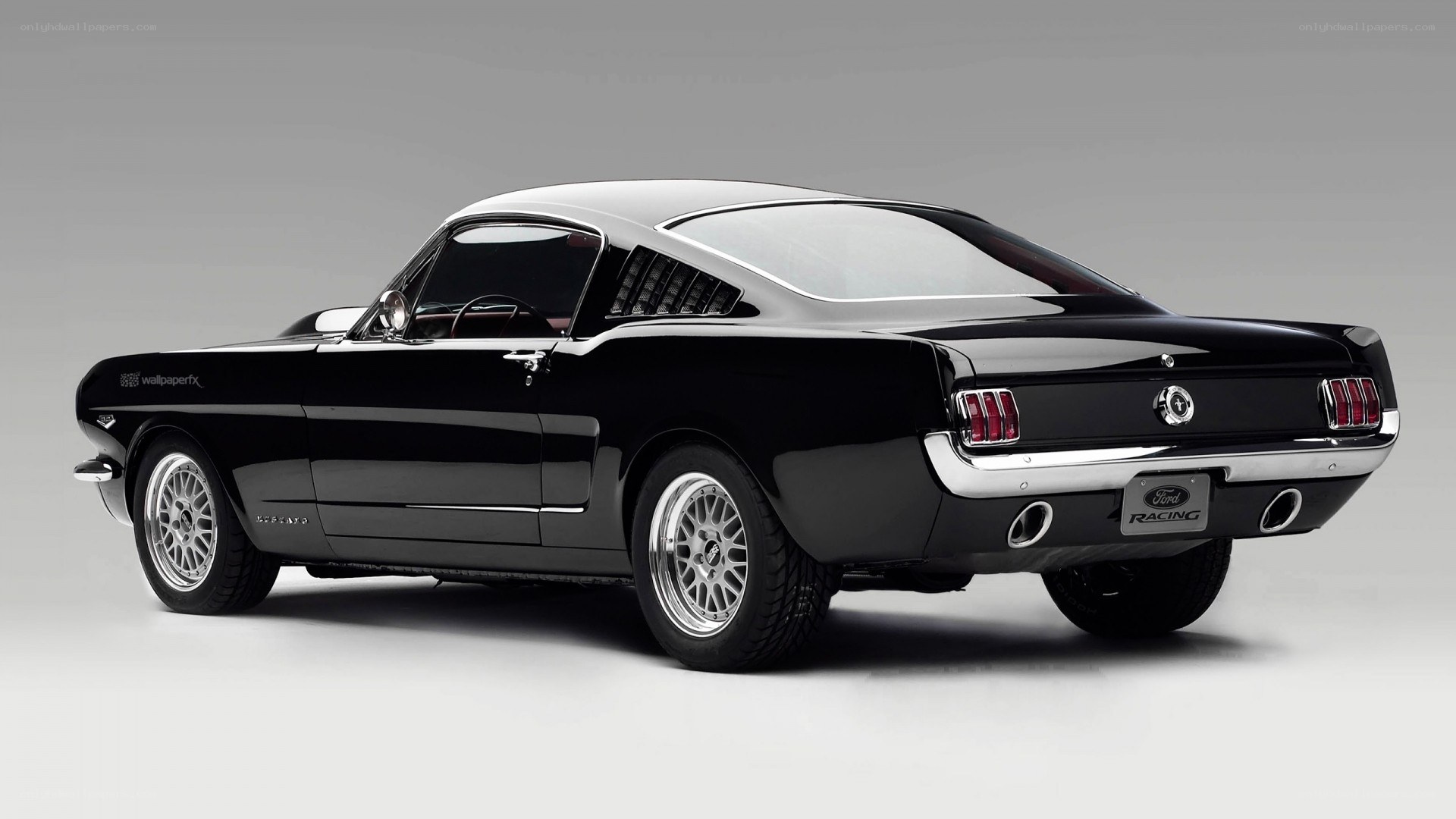 Black Ford Mustang Fastback