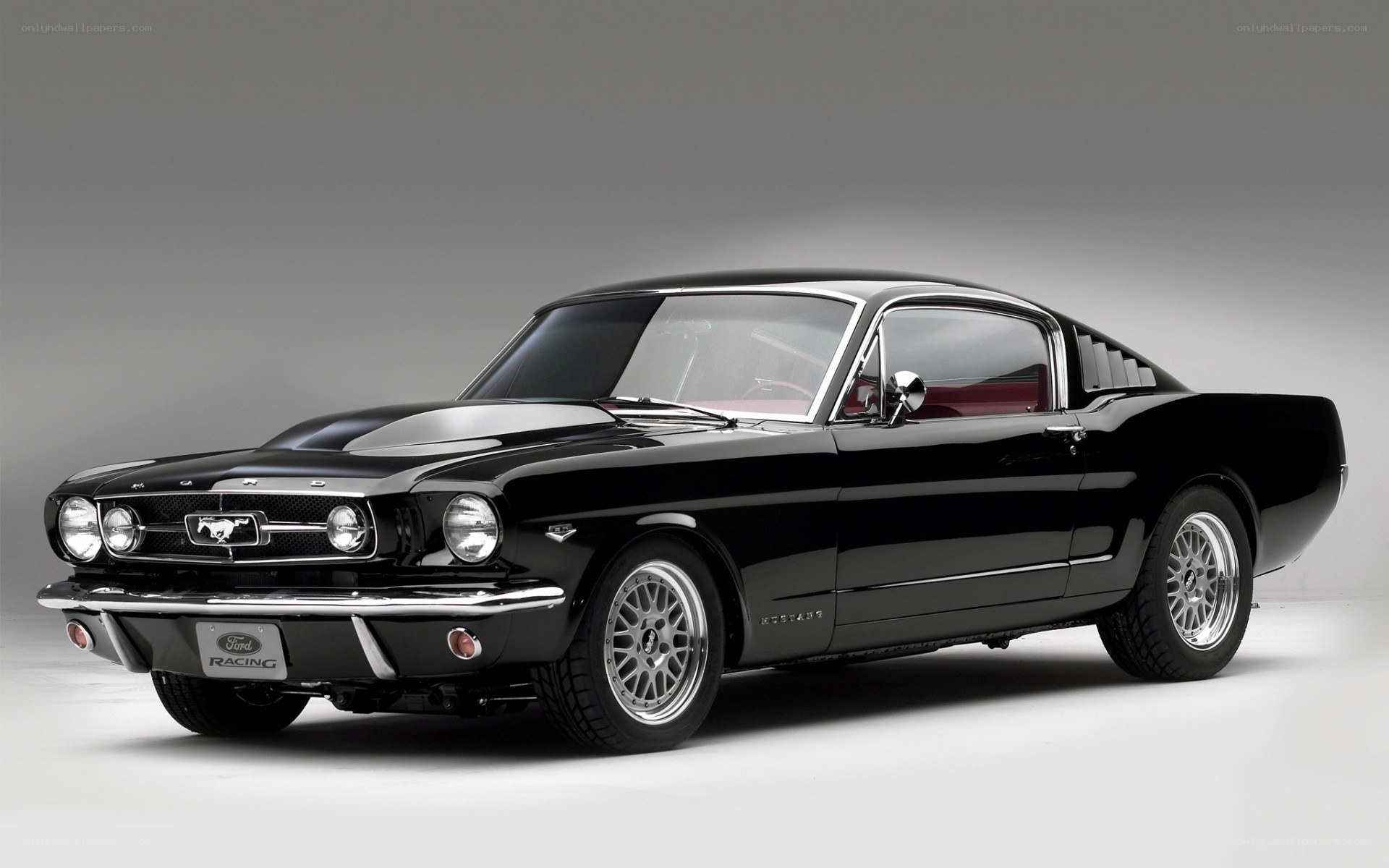 Black Ford Mustang Fastback