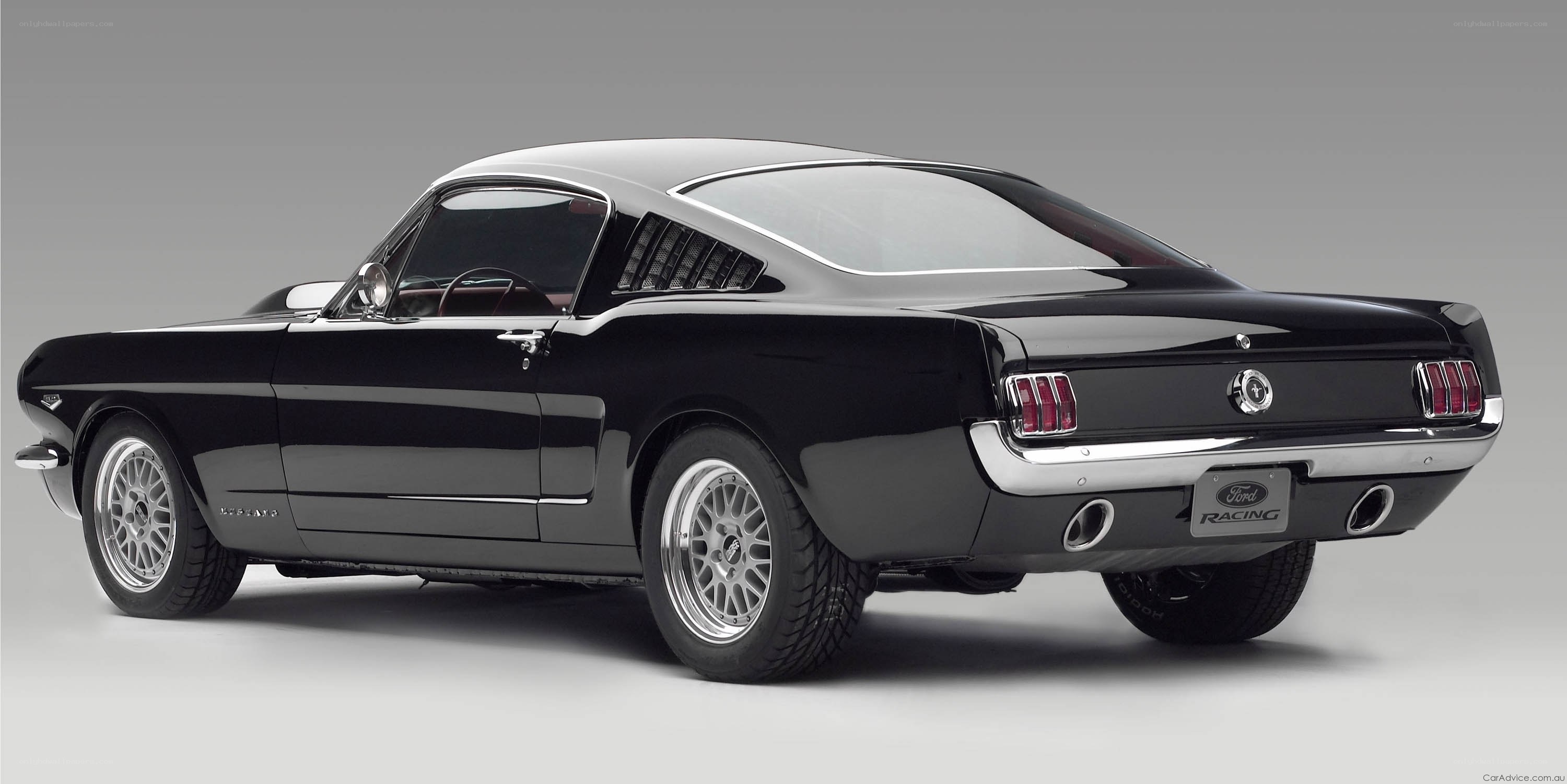 Black Ford Mustang Fastback